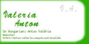 valeria anton business card