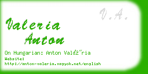 valeria anton business card